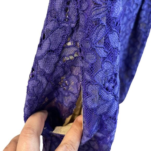 Shoshanna Purple Lace Sleeveless Dress - Picture 6 of 10